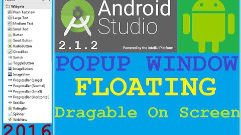 Android studio tutorial - How to implement floating popup window in Android.