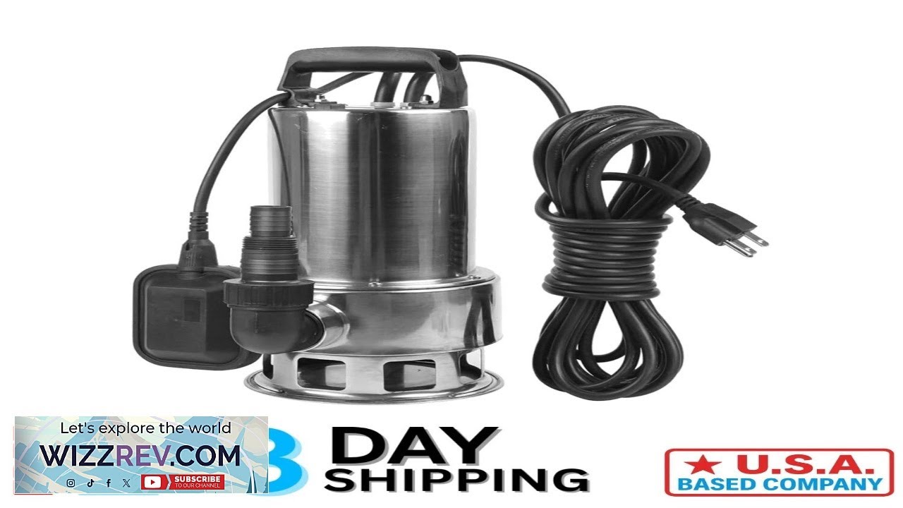 Efficient 1.5HP Stainless Steel Drain Pump 32.8FT Lift Height Approved