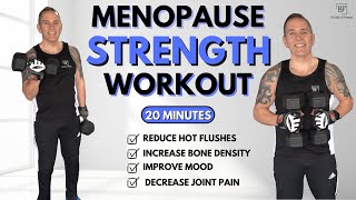 20 Minute Muscles in Menopause | Upper Body Straight Strength | Improve Mood