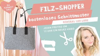 Filz Shopper nähen - mit kostenlosem Schnittmuster //stoffe.de