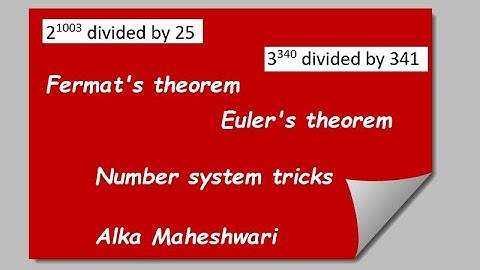 Remainder theorem shortcut tricks| Euler theorem,fermat theorem to find remainders