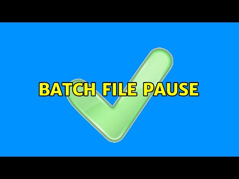 Batch File Pause (2 Solutions!!)