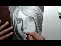 Как нарисовать ПОРТРЕТ ДЕВУШКИ КАРАНДАШОМ, рисунки для срисовки//How to draw a GIRL&#39;s FACE