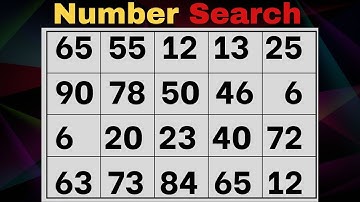 This Number Search Game Will Test Your Brain Power! | Memory | brain game | Quiz #7