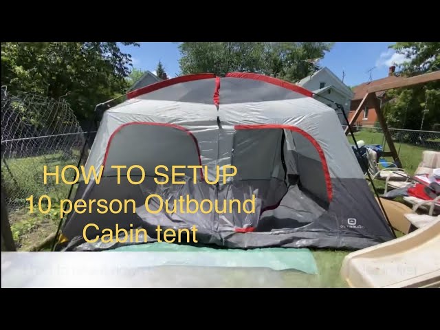 Outbound 3-Season, 12-Person Camping Dome Tent w/ Rain Fly & Carry Bag