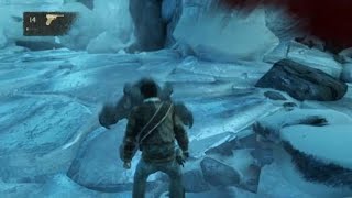 Uncharted 2 - PS4 - Drake fighting yeti they clip into ice