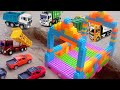 Gadi Wala Cartoon, Bulid Bridge Blocks Toys For Kids , Bridge Construction, Fire Truck, Dumper Truck