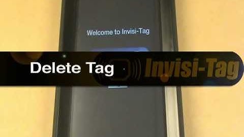 INVISI-TAG RFID SYSTEM - DELETE TAG FUNCTION