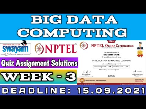 Big Data Computing | NPTEL | Week 3 | Assignment 3 Solution | July 2021