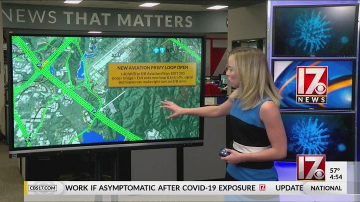 New exit loop from I-40 west to southbound Aviation Parkway now open