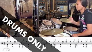 Give Me Novacaine Drums Only (EXACTLY How Tre Plays it)(Green Day)(W/tabs+(Lyrics)