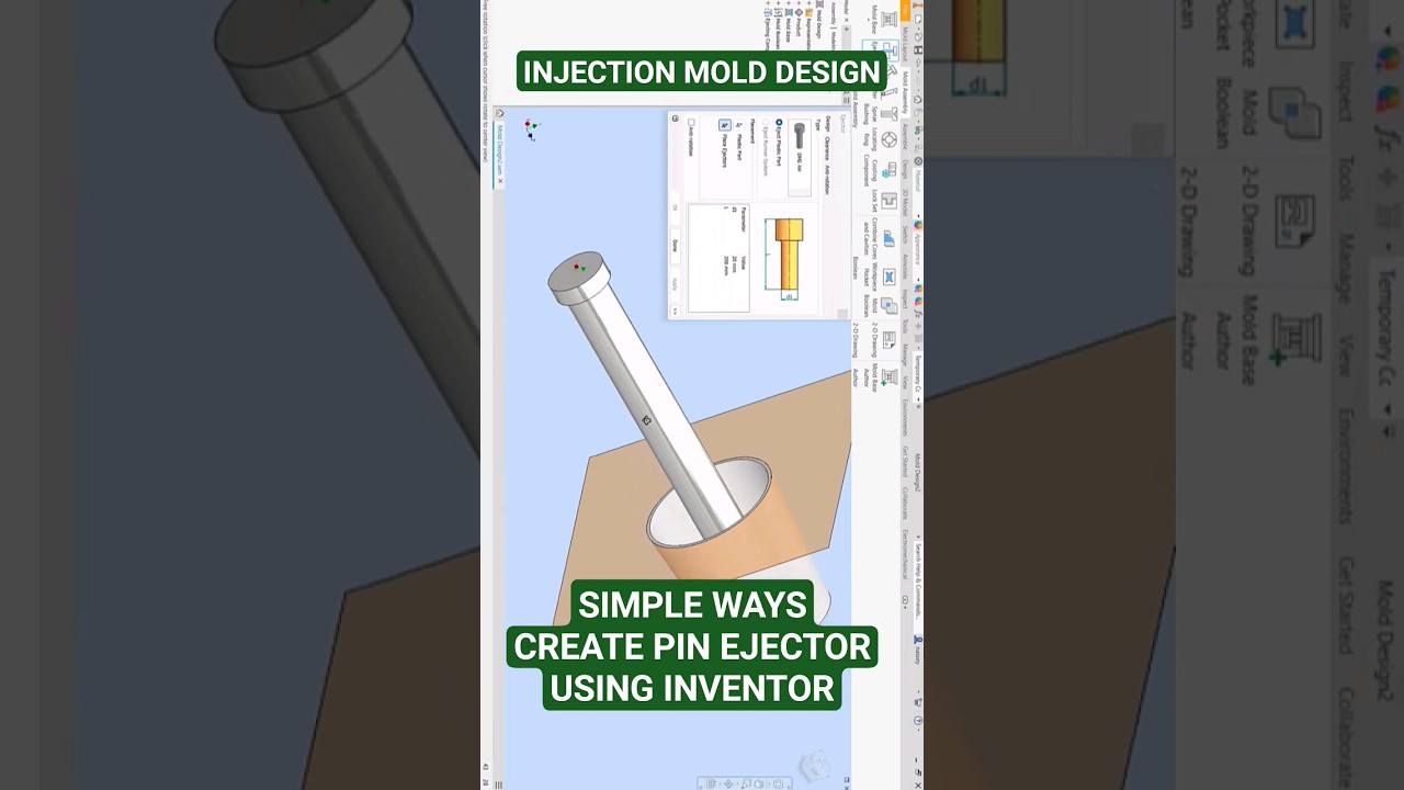 Plastic Injection Mould Design - Create Pin Ejector 