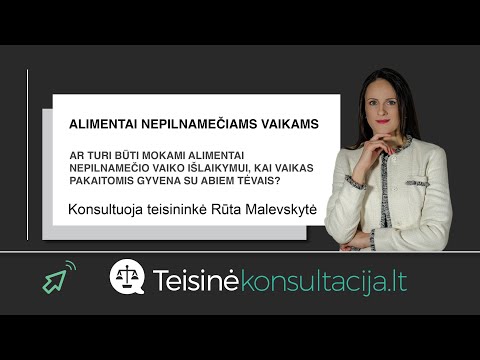 Video: Tėvai Ir Alimentai