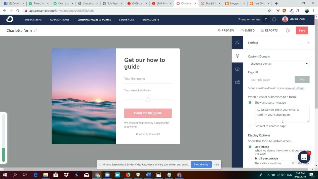How to manage convertkit popup in your website YouTube