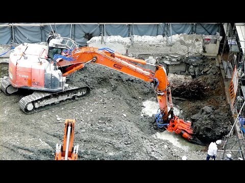 コンクリート　ボールクラッシャー　油圧ショベル　ユンボ　油圧 コンクリート ボールクラッシャー 油圧ショベル ユンボ 油圧