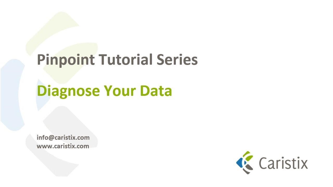 Pinpoint Tutorial - Diagnose Your Data - YouTube
