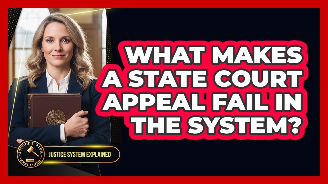 What Makes A State Court Appeal Fail In The System? - Justice System Explained
