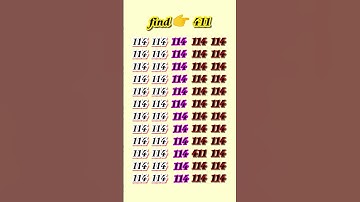 🔍 TEST Your Observation Skills With This FAST Number Game #short