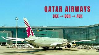 Qatar Airways QR839 & QR1048 | Bangkok to Abu Dhabi | Economy Class