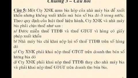 Chương 3 Thuế tiêu thụ đặc biệt