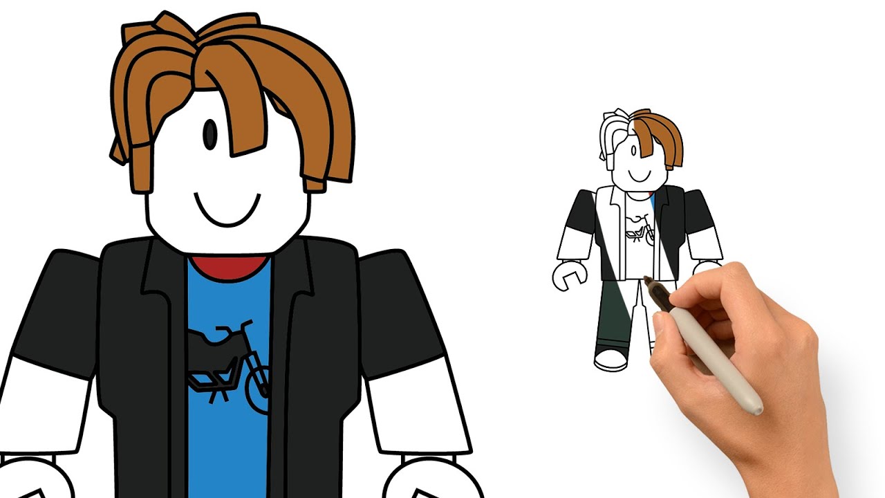 How To Draw A Bacon Boy of Roblox, The Bawa Arts World