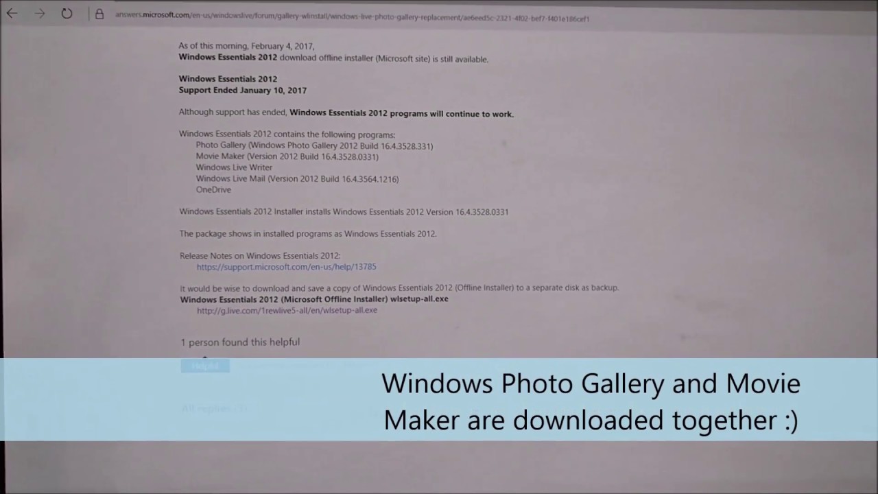 Windows Photo Gallery For Windows 10 Youtube