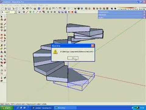 escalier en colimacon sketchup