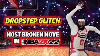 DROPSTEP GLITCH! HOW TO DO THE MOST BROKEN MOVE IN NBA 2K22!
