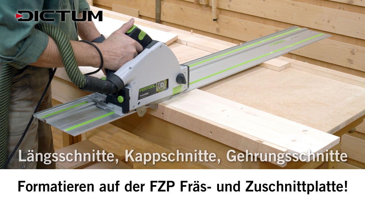 Exakt zuschneiden ohne MFT - Formatieren auf der FZP - Fräs- und Zuschnittplatte 