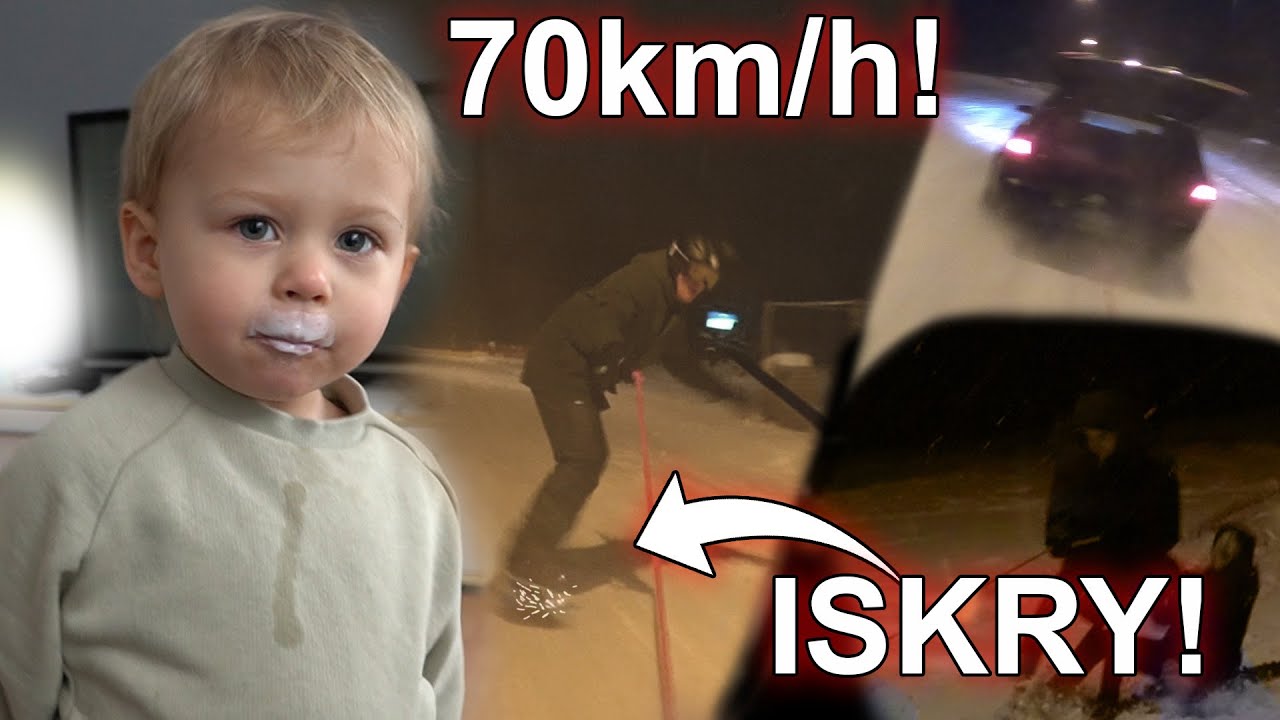 PREZES Z WĄSEM 👨JECHAŁEM 70KM/H SNOWBOARDEM 😱