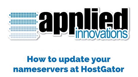How to update your nameservers at HostGator