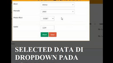 Data selected value pada dropdown | VLY Studio