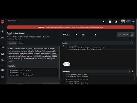 Codewars | Find the divisors! | Python 7 kyu