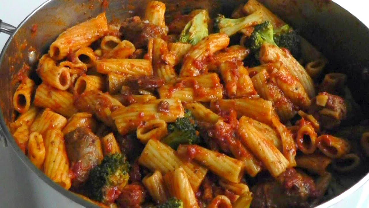 Pasta with Toulouse & Chorizo Sausages How to cook recipe ...