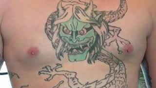 Massive cover up and stencil of new tattoo