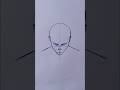 How to draw a Head from Top Angle #art #shorts