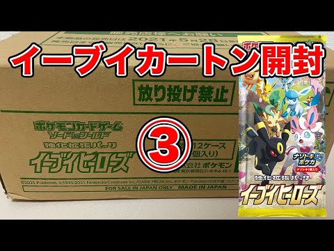 ポケモン - ポケモンカードゲーム　pokemon go カートン未開封　3カートン Pokemon Cards] Unboxing the Eevee Carton ③ [Eevee Heroes