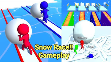 snow race game play all Levels part