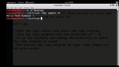 How to write and run RUBY program in Linux OS.