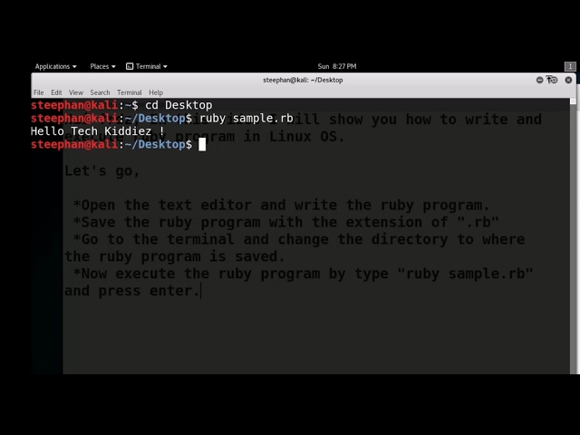 How to write and run RUBY program in Linux OS. - YouTube How To Write And Run Ruby Program In Linux Os. - Youtube