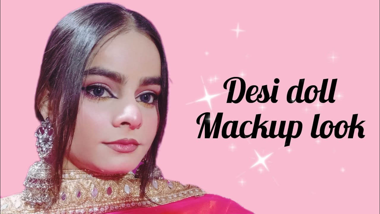 Create a desi doll makeup look..👀💗💛✨🧿 