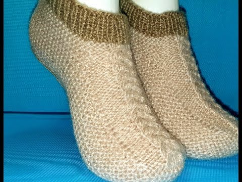 #436 ТАПОЧКИ С КРАСИВОЙ КОСОЙ НА НОСИКЕ. МАСТЕР КЛАСС.