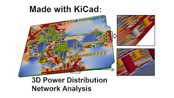 free Kicad 3D current density simulation, voltage drop, ground bounce, DC impedance, PCB simulation