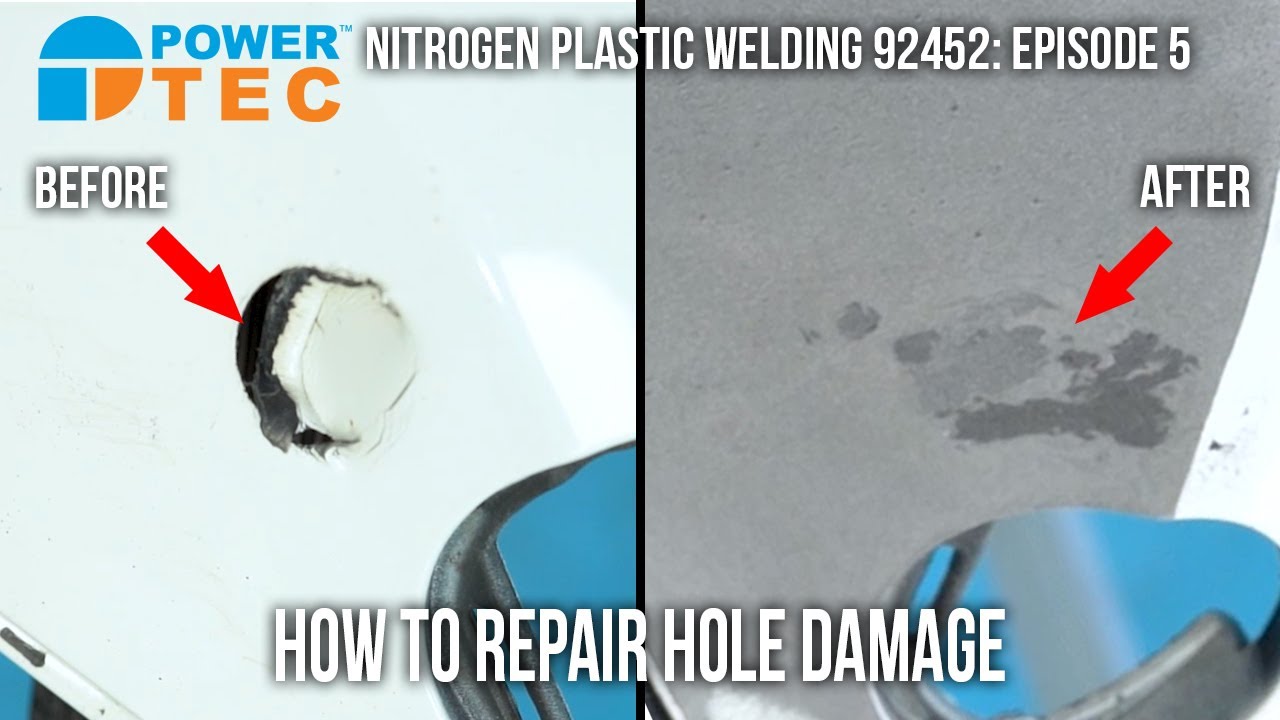Power-Tec Nitrogen Plastic Welding 92452: Episode 5 — How to repair hole damage