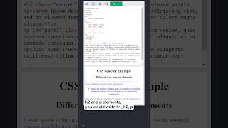 CSS Simple Selectors Part 3 - #w3schools #css #webdevelopment screenshot 5