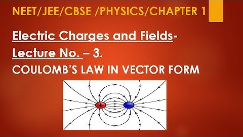 NEET/JEE/CBSE /PHYSICS/CHAPTER 1/L3/Electric Charges and Fields/COULOMB’S LAW IN VECTOR FORM.
