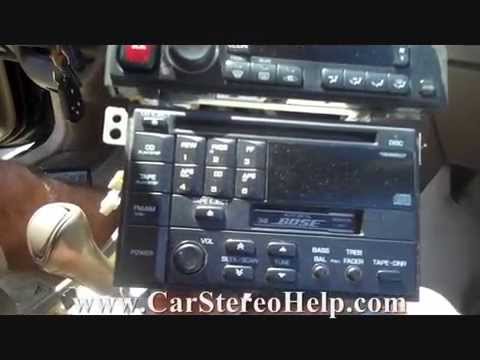 How to Infiniti J30 J30t Bose radio Stereo Removal tape CD 1993 - 1997 repair replace fix