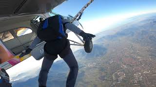 Skydiving Jump - Fun with relative work - 25° jump