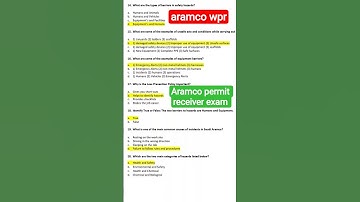 aramco work permit receiver test.#SaudiAramco​ #PermitReceiverExam​ #AramcoJobs​#ExamPreparation​