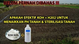 APAKAH EFEKTIF KOH DICAMPUR H202 UNTUK MENAIKKAN PH TANAH & STERILISASI TANAH